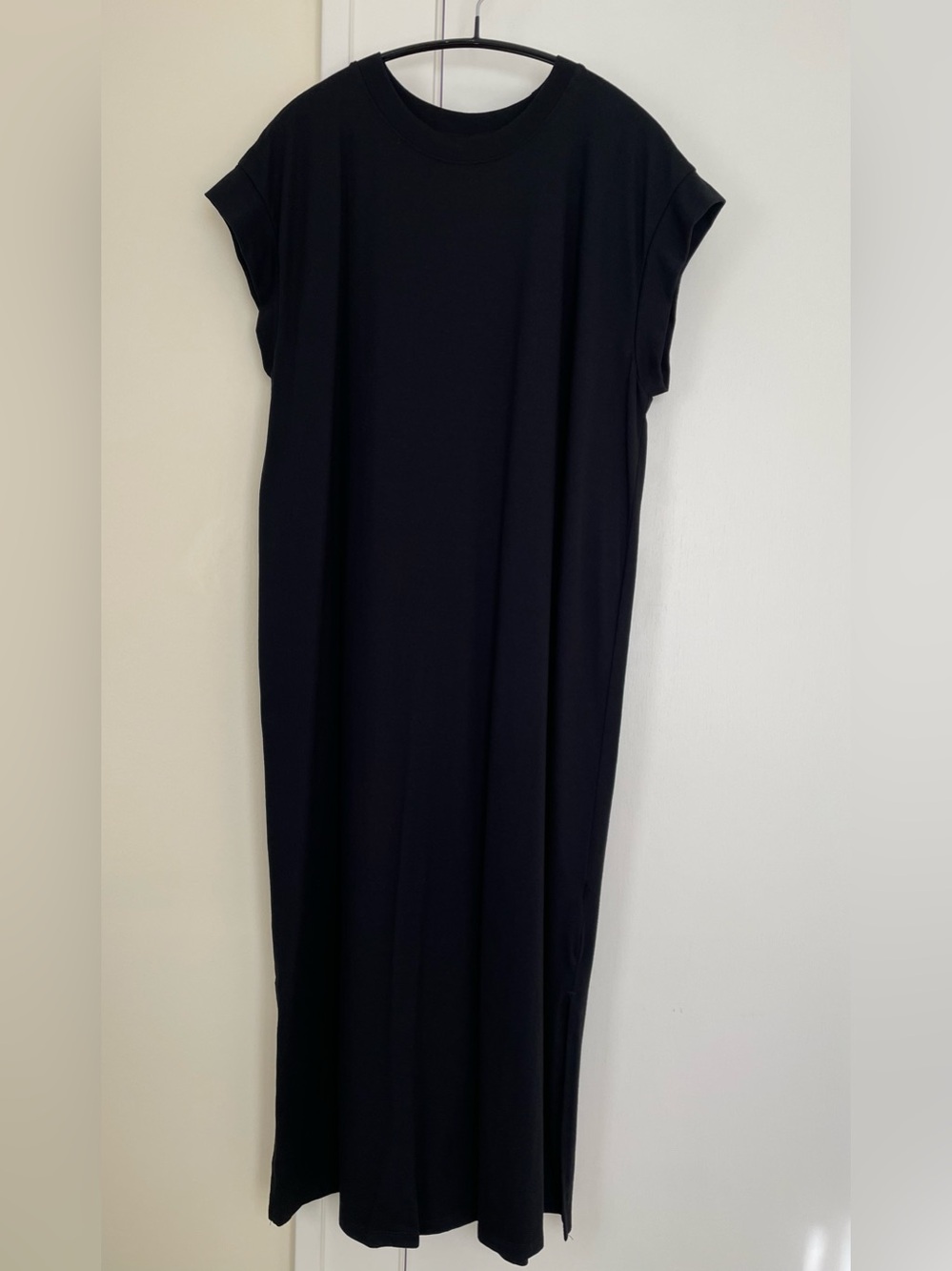 Cap-Sleeve Maxi Dress size M, black, A New Day